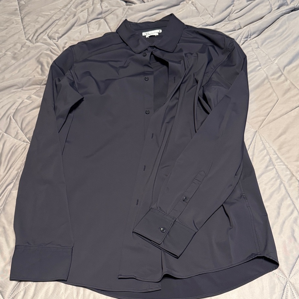 Zara Men's Dress Shirt - Charcoal
